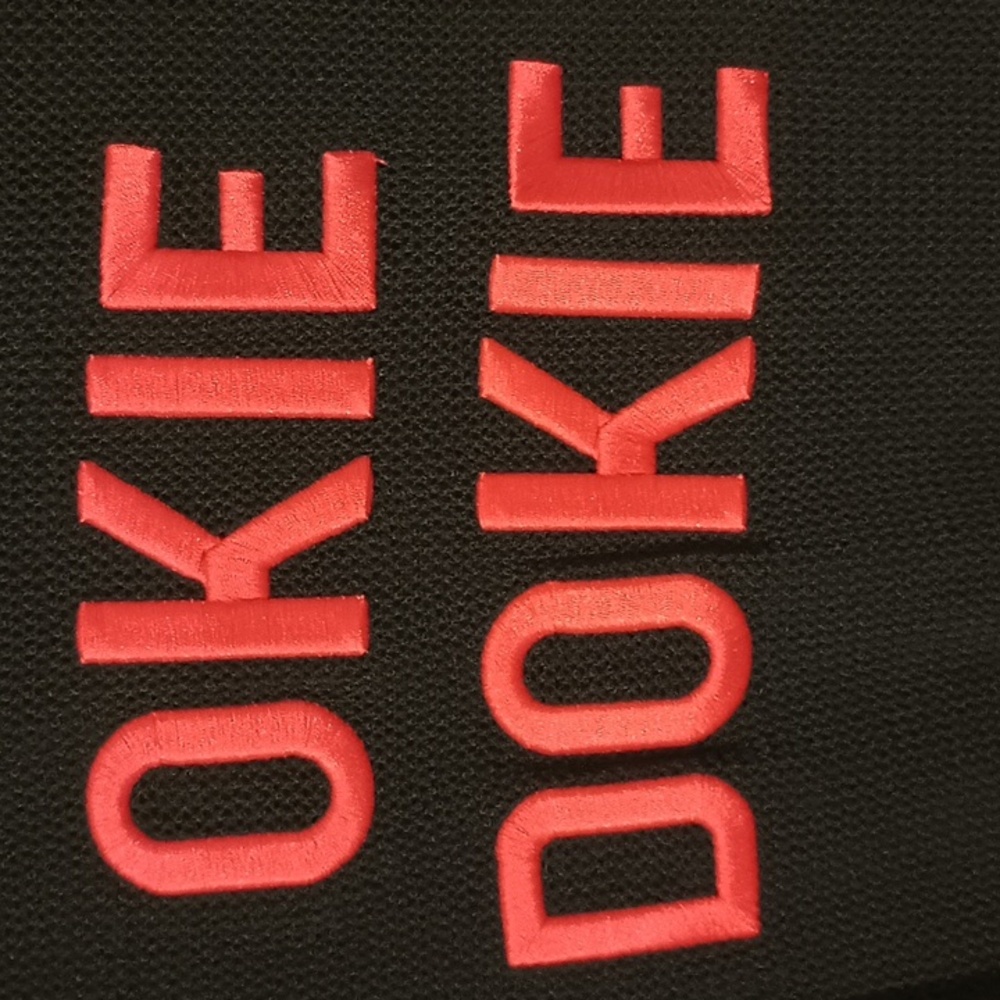 Jaspal Size Small Black/Red OKIE DOKIE Fine Gauge Open Knit Raglan Sleeve - Picture 5 of 11